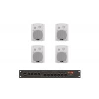 Система фонового звука DV audio LA804PB5W для помещения до 80м.кв. (комплект для фоновой музыки)